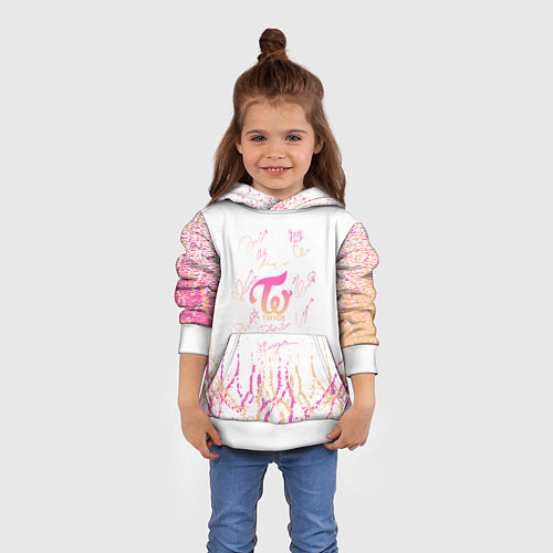 Детская толстовка Twice градиент / 3D-Белый – фото 4