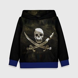 Детская толстовка Пиратский флаг - череп с ножами