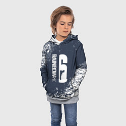 Толстовка-худи детская Rainbow six siege - соты, цвет: 3D-меланж — фото 2