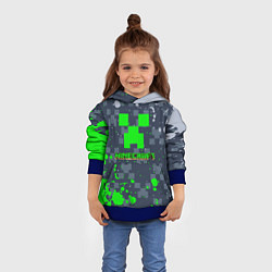Толстовка-худи детская Minecraft - краска, цвет: 3D-синий — фото 2
