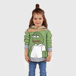 Толстовка-худи детская Pepe Gomer прячется в кусты, цвет: 3D-меланж — фото 2