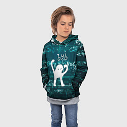 Толстовка-худи детская Ъуъ съука умножение, цвет: 3D-меланж — фото 2