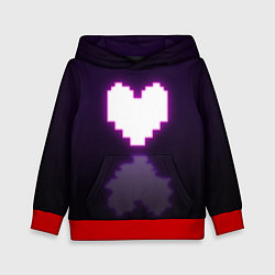 Толстовка-худи детская Undertale heart neon, цвет: 3D-красный