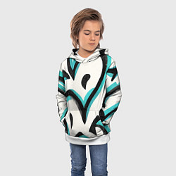 Толстовка-худи детская Узоры в стиле граффити, цвет: 3D-белый — фото 2