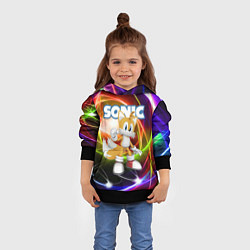 Толстовка-худи детская Майлз Тейлз Прауэр - Sonic - Видеоигра, цвет: 3D-черный — фото 2