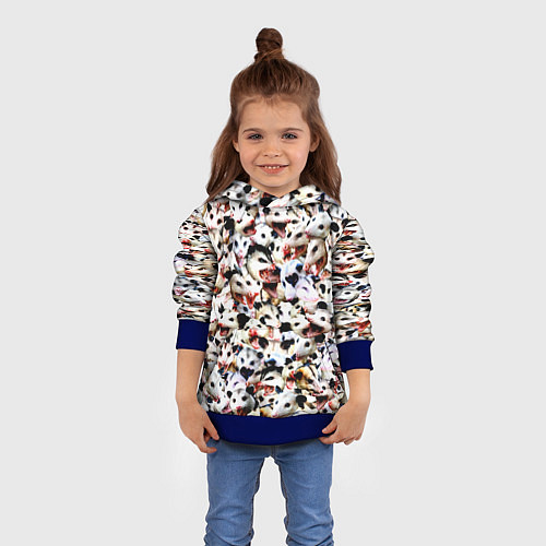 Детская толстовка Опоссумы / 3D-Синий – фото 4