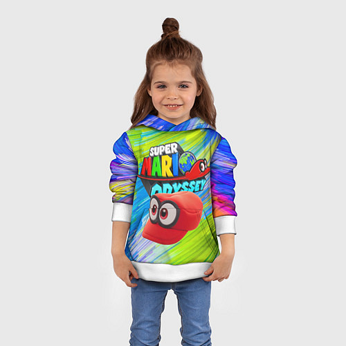 Детская толстовка Super Mario Odyssey - Nintendo - Бейсболка / 3D-Белый – фото 4