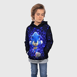 Толстовка-худи детская Sonic sequins, цвет: 3D-меланж — фото 2