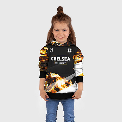 Детская толстовка Chelsea legendary sport fire / 3D-Черный – фото 4