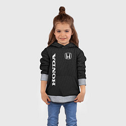 Толстовка-худи детская Honda карбон, цвет: 3D-меланж — фото 2