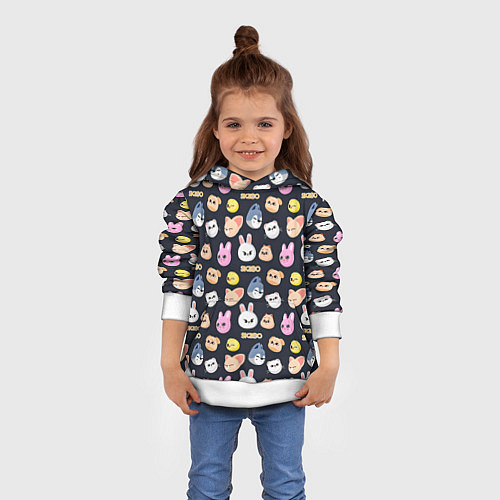 Детская толстовка Skzoo pattern / 3D-Белый – фото 4