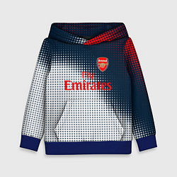 Толстовка-худи детская Arsenal logo абстракция, цвет: 3D-синий