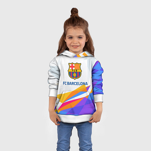 Детская толстовка Barcelona цветные геометрии / 3D-Белый – фото 4