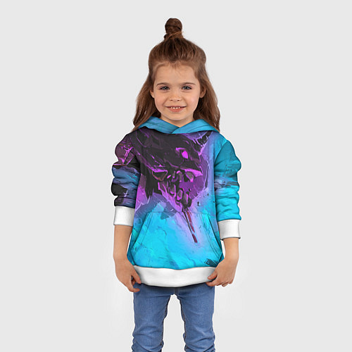 Детская толстовка Neon Genesis Evangelion - Eva 01 / 3D-Белый – фото 4