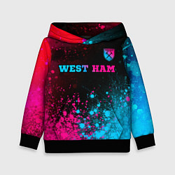 Детская толстовка West Ham - neon gradient: символ сверху