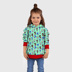 Толстовка-худи детская Ежик Соник и его друзья, цвет: 3D-красный — фото 2