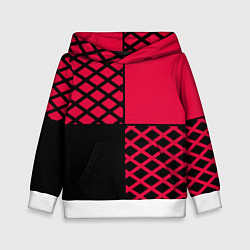 Детская толстовка Черно-красный геометрический узор
