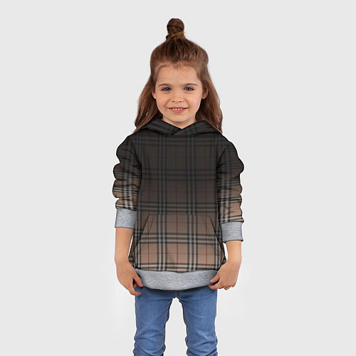 Детская толстовка Tartan gradient / 3D-Меланж – фото 4