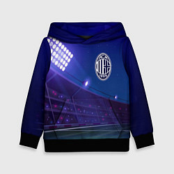 Толстовка-худи детская AC Milan ночное поле, цвет: 3D-черный