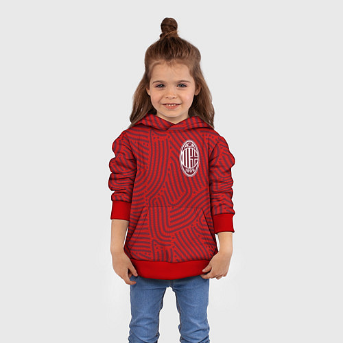Детская толстовка AC Milan отпечатки / 3D-Красный – фото 4