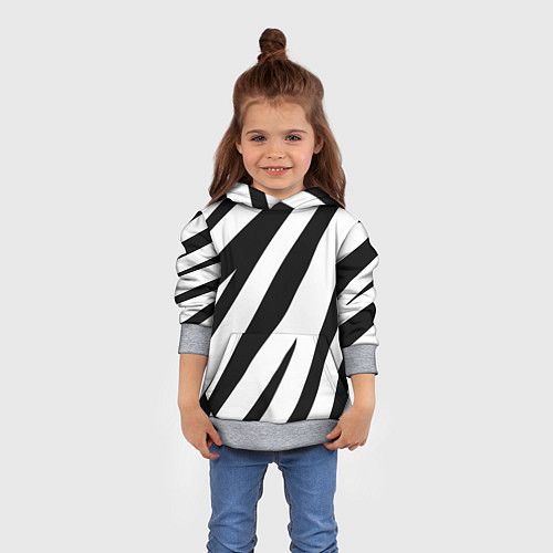 Детская толстовка Камуфляж зебры / 3D-Меланж – фото 4