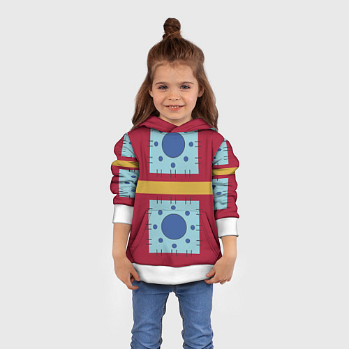 Детская толстовка Луффи One Piece - Вано / 3D-Белый – фото 4