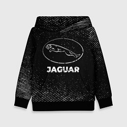 Толстовка-худи детская Jaguar с потертостями на темном фоне, цвет: 3D-черный