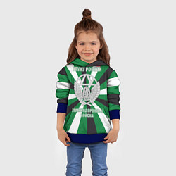 Толстовка-худи детская Железнодорожные войска ВС РФ, цвет: 3D-синий — фото 2