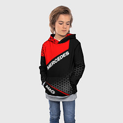Толстовка-худи детская Мерседес - Амг - Красная униформа, цвет: 3D-меланж — фото 2