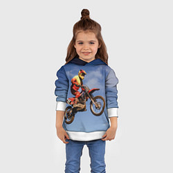 Толстовка-худи детская Мотофристайл, цвет: 3D-белый — фото 2