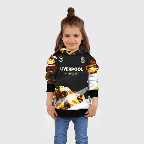 Детская толстовка Liverpool legendary sport fire / 3D-Черный – фото 4