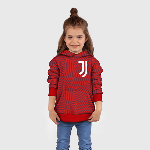 Детская толстовка Juventus отпечатки / 3D-Красный – фото 4