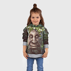 Толстовка-худи детская Мудрое Таинственное Дерево, цвет: 3D-меланж — фото 2