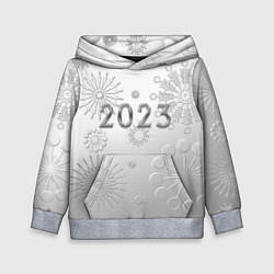 Детская толстовка Новый год 2023 в снежинках