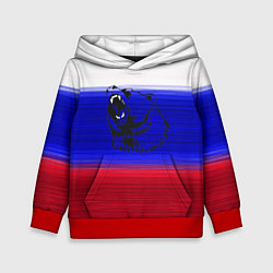 Детская толстовка Флаг России с медведем