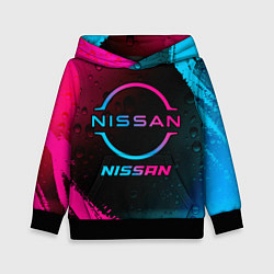 Детская толстовка Nissan - neon gradient