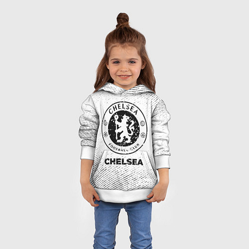 Детская толстовка Chelsea с потертостями на светлом фоне / 3D-Белый – фото 4