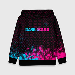 Детская толстовка Dark Souls - neon gradient: символ сверху