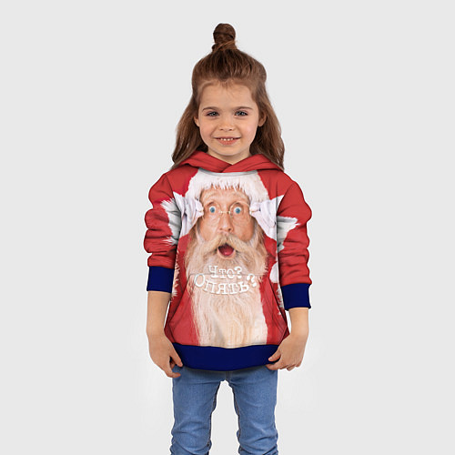 Детская толстовка Санта Клаус Что? Опять? / 3D-Синий – фото 4