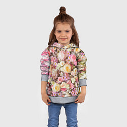 Толстовка-худи детская Море из цветов, цвет: 3D-меланж — фото 2