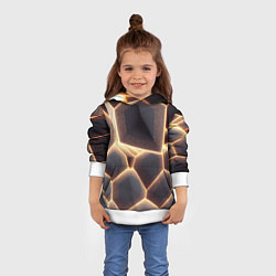Толстовка-худи детская Сотовая лава, цвет: 3D-белый — фото 2