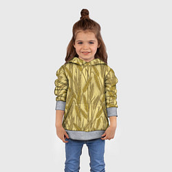 Толстовка-худи детская Винтажные колоски пшеницы, цвет: 3D-меланж — фото 2