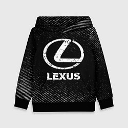 Толстовка-худи детская Lexus с потертостями на темном фоне, цвет: 3D-черный
