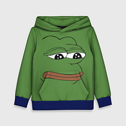Детская толстовка Лягушонок Pepe грустит