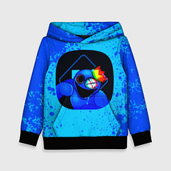 Детская толстовка Радужные друзья: Синий глитч
