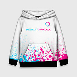 Толстовка-худи детская The Callisto Protocol neon gradient style: символ, цвет: 3D-черный