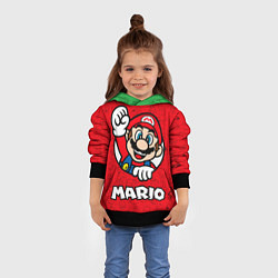 Толстовка-худи детская Луиджи и Марио, цвет: 3D-черный — фото 2
