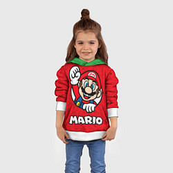 Толстовка-худи детская Луиджи и Марио, цвет: 3D-белый — фото 2