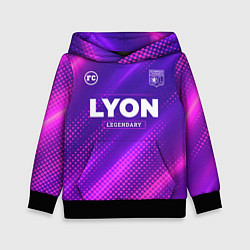 Толстовка-худи детская Lyon legendary sport grunge, цвет: 3D-черный