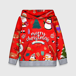 Детская толстовка Merry christmas art